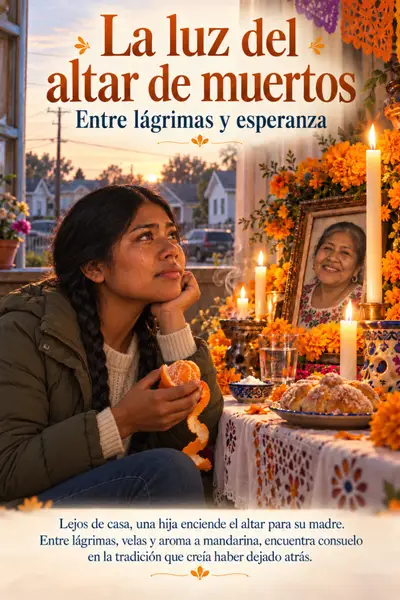Portada de La luz del altar de muertos: entre lágrimas y esperanza